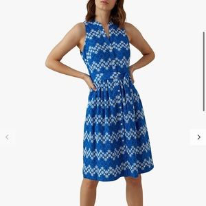 NWT Karen Millen - blue embroidered floral dress